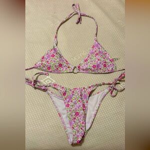 Pink floral bikini. Super cute for summer! Size small.